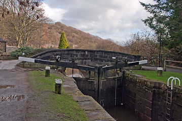 Image showing Bridge and Lock Gates