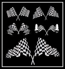 Image showing Checkered Flags set