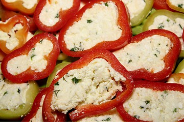 Image showing cheese paste inside bell pepper