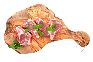 Image showing Raw Lamb Chops