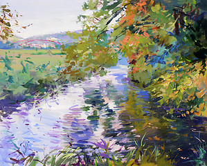 Image showing fall landscape painting