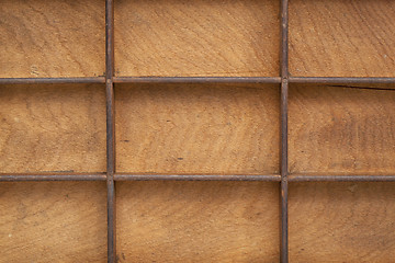 Image showing grunge wood texture with grid