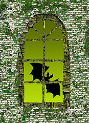 Image showing bat against window 