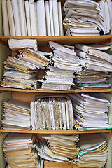 Image showing business papers in old closet