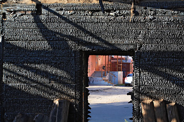 Image showing burned rural house