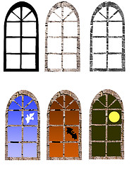 Image showing illustration window in miscellaneous time day