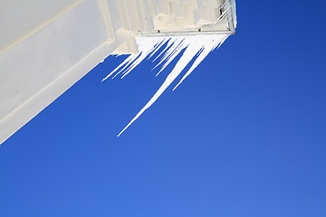 Image showing white icicles on white background