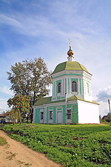Image showing christian orthodox church on green hill