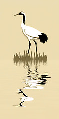 Image showing silhouette crane