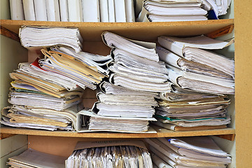 Image showing business papers in old closet