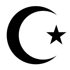 Image showing vector islam crescent on white background