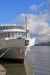 Image showing motor ship on quay