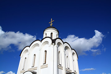 Image showing christian orthodox church on celestial background