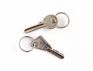 Image showing two keys on white background