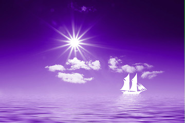 Image showing sailboat on sea