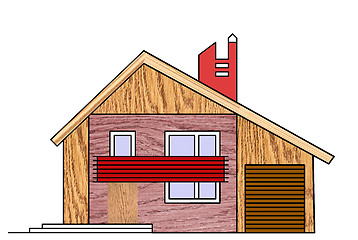 Image showing house drawing on white background