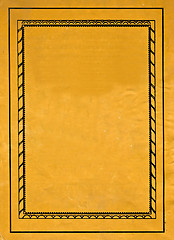 Image showing decorative frame on old yellow paper