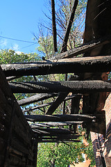 Image showing burned rural house