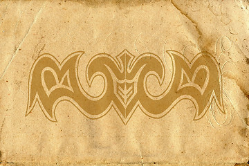 Image showing ancient ornament on old paper