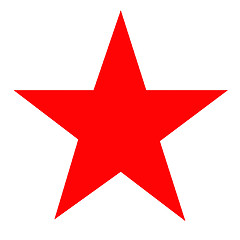 Image showing vector red star on white background