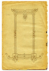 Image showing ancient ornament on sheet of the old paper