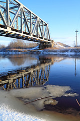 Image showing railway bridge through small river