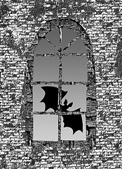 Image showing bat against window 