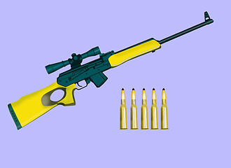 Image showing illustration of the carbine with patron