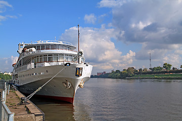 Image showing motor ship on quay