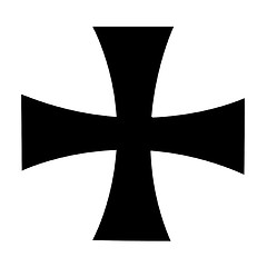 Image showing vector knight cross on white background