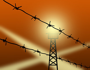 Image showing barbed wire