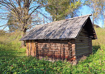 Image showing old rural house amongst tree