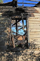 Image showing burned rural house