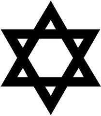 Image showing vector star of the david on white background