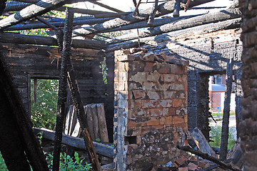 Image showing burned rural house