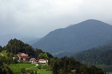 Image showing among hills