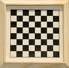 Image showing Framed checkers or chess board. 