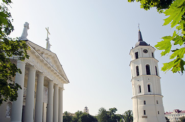 Image showing Religious Cathedral fragment and bell tower. 