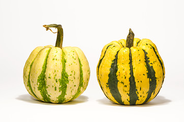 Image showing Pumpkins on white background with shadow. 