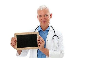 Image showing Doctor with blackboard