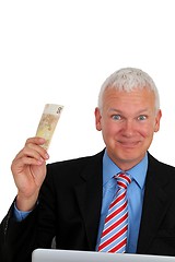 Image showing Businessman with money 