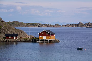 Image showing Fishing house on Lofoten