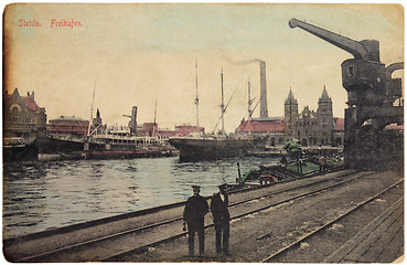 Image showing Stettin Port Postcard