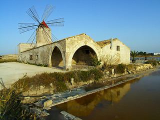 Image showing Structure in the salt pans of Trapani Sicily