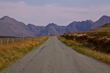 Image showing Narrow road on Isle of Skye