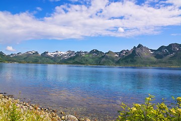 Image showing Panorama around fjord