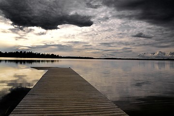 Image showing Pier on a lake