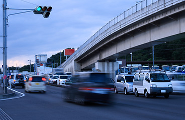 Image showing Dusk traffic