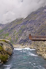 Image showing Viewing platform above river