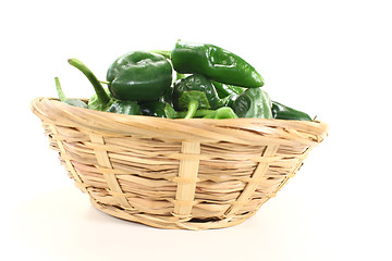 Image showing fresh Pimientos in a bowl